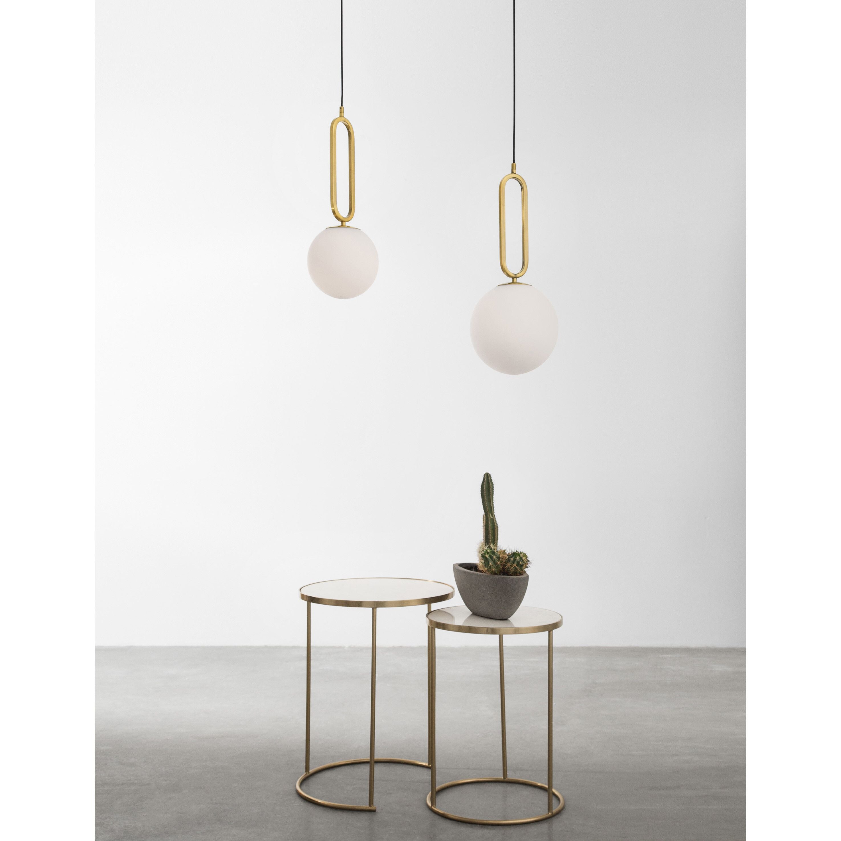 Hanglamp melkwitte glazen lampenkap - dimbaar